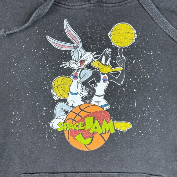 Looney Tunes Space Jam Hoodie Extra Large Bugs Daffy Pullover Sweatshirt Jumper - Picture 6 of 8